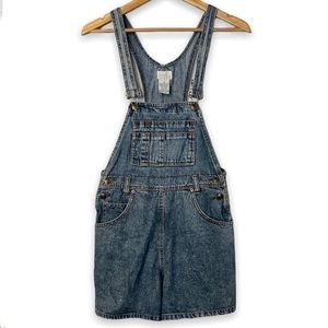 Vintage 80s 90s Acid-Wash Short Overalls